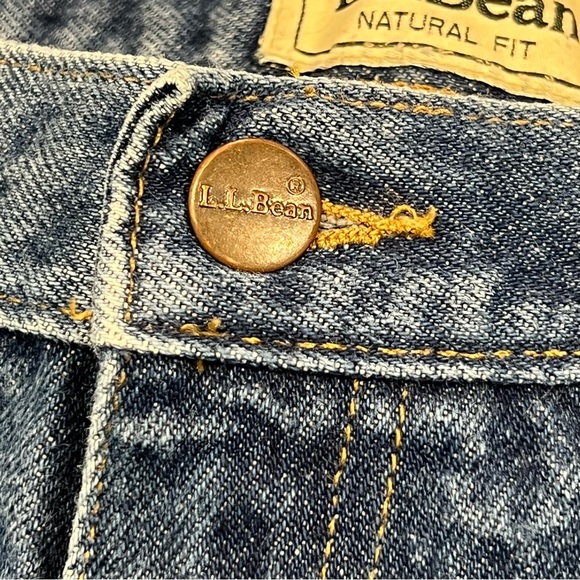 LL Bean Jeans 38x29 Blue Denim Natural Fit 100% Cotton RN 104731 - Picture 10 of 13
